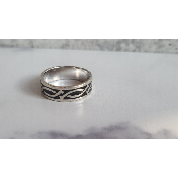 Vintage 925 Barbed Wire Ring - Picture 3 of 10